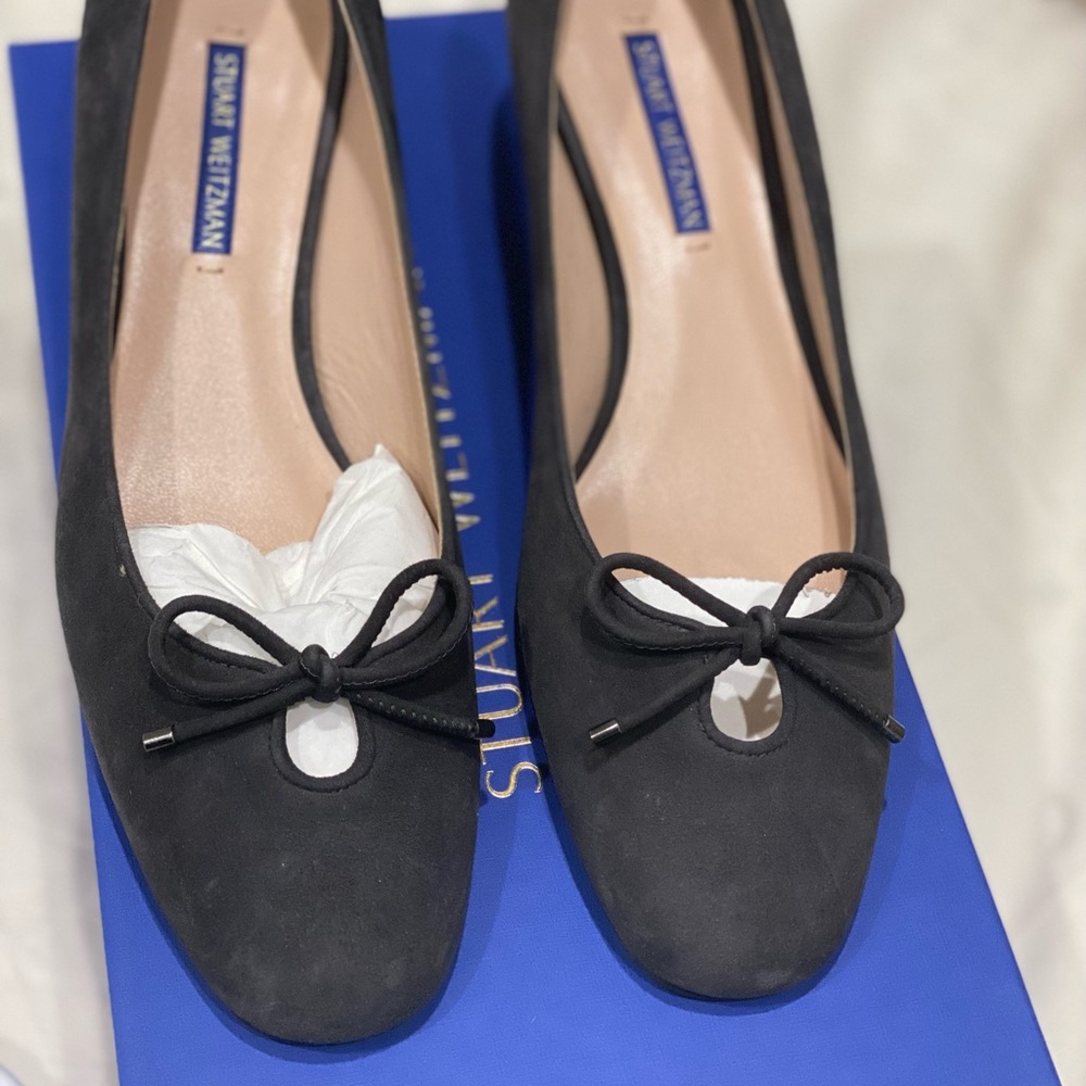 Gabby 45 slate suede STUART WEITZMAN pumps SIZE 8.5